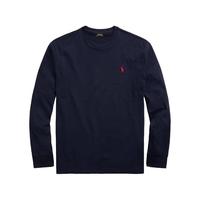 RALPH LAUREN 拉夫劳伦(Ralph Lauren)男士秋冬纯色Logo刺绣圆领长袖T恤 海军蓝色 710671467019