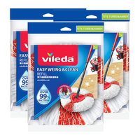 微力达(Vileda)【德国品牌】三角旋转拖把拖把头 超细纤维替换墩布头 三角旋转拖把【3包】