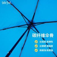 Water front 日本Waterfront碳纤维超轻雨伞100g男女折叠儿童便捷户外雨伞徒步