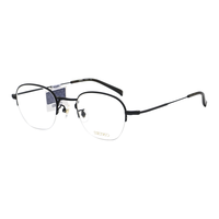 精工(SEIKO)眼镜框男款半框钛材商务休闲远近视眼镜架H03101 193 48mm哑黑色 193哑黑色