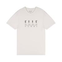 ELLE HOMME夏季男士T恤纯色潮流LOGO印花圆领短袖220027