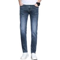 JEANSWEST 真维斯 深蓝牛仔裤男士夏季韩版潮流修身小脚2023新款休闲长裤子男
