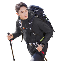 思凯乐（SCALER）【黄金甲】户外硬壳冲锋衣男女2024春专业大暴雨防水登山服 【男款】曜石黑  3层压胶硬壳 XXL 【男款】曜石黑 | 3层压胶硬壳