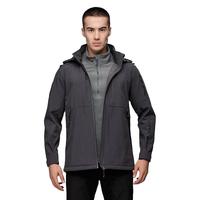 鹰爪行动战术三防秋冬软壳衣男连帽户外保暖防风防泼水加绒加厚外套 灰色 XL