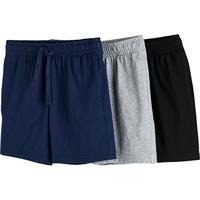 HM童装男童裤子3条装2024夏季居家休闲舒适纯棉运动短裤0801267