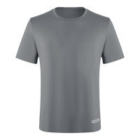 日高（NIKKO）夏季男士速干T恤短袖 户外运动速干衣冰丝快干上衣薄 灰色【男款】 XXL