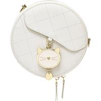 薇妮 VINEY包包女包牛皮斜挎小包小众小圆包轻奢单肩包时尚链条包520母亲节实用 【米色礼盒装】可爱少女闺蜜洋气