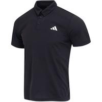 阿迪达斯(adidas)t恤男 24夏夏运动服商务通勤日常舒适快干透气短袖休闲polo衫 经典黑/清风面料/主推款 XL/185/104