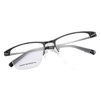 essilor 依视路 钻晶系列防蓝光耐磨高清镜片近视光学眼镜男女商务时尚镜框 金属-半框-黑色-2012bk 镜框+A4 1.60依视路非球面现片
