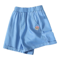 Classic Teddy精典泰迪女童裤子儿童短裤中小童装夏季牛仔裤轻薄休闲裤 蓝 120