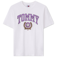 TOMMY JEANS24春季女纯棉美式复古徽章印花宽松短袖T恤DW0DW17824 白色YBR S