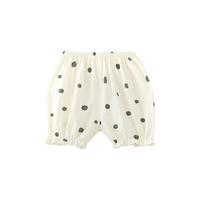 优奇女童短裤女宝宝裤子夏季薄款婴儿洋气波点夏装儿童大pp裤荷叶边款 波点 66cm
