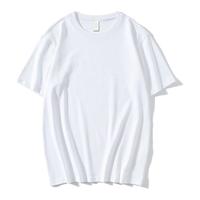 MOJY 300g重磅纯棉t恤短袖男女纯色宽松大码打底上衣服夏季圆领T恤