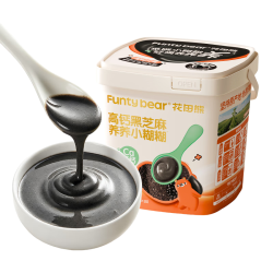 花田熊 HUATIANXIONG）五黑食材高钙芝麻糊 儿童早餐 25g*20袋 0蔗糖米糊代餐即食
