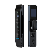 第吉尔(KEYLOCK)智能门锁猫眼大屏指纹锁密码锁木门电子锁防盗锁EC9-M 可视猫眼+高清大屏+碳素黑