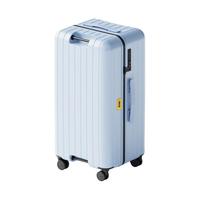 cece刹车多功能旅行箱大容量加厚托举拉杆箱男女行李箱 浅蓝色 24英寸(Trunk版多用途大容量)