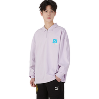 PUMA 彪马 oversize长袖POLO衫春秋男女同款半拉链套头衫