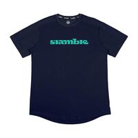 SLAMBLE夏季篮球印花短袖t恤男女百搭圆领宽松纯棉潮牌半袖衫 藏青 2XL