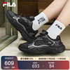 FILA 斐乐 火星4代复古跑鞋女鞋2025年老爹鞋休闲运动鞋 黑/影黑灰-BK 38.5