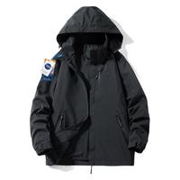 nasa联名冲锋衣男女户外登山服外套可拆卸帽子防风防水夹克女内胆