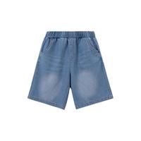 Lavi童装男童裤子儿童牛仔短裤亲肤透气中大童五分裤 浅蓝 120