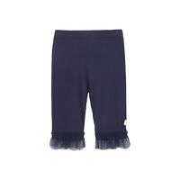 Lavi童装女童裤子儿童短裤弹力贴肤中大童五分打底裤 藏蓝 120 