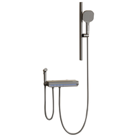 箭牌（ARROW）F600三功能花洒琴键大置物增压花洒淋浴花洒套装AE33185MZGGSP-P