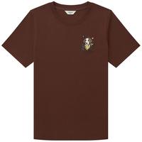 哈吉斯（HAZZYS）女装 2024夏季女士印花图案休闲T恤衫女ASTSE0BBE57 棕色BW 160/84A 38