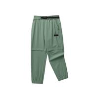 Skechers斯凯奇童装男女童梭织长裤儿童夏季户外时尚休闲束脚裤P224K025 桂冠绿色/03WR 160cm