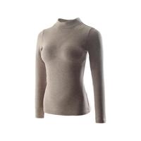 羊绒保暖内衣女士带胸垫半高领德绒内穿自发热上衣打底衫加绒秋衣