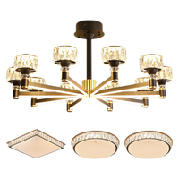 雷士 NVC Lighting美式轻奢智能护眼丽影舒适光客厅吊灯餐厅吊灯灯具灯饰全屋套餐 10头+卧室灯*3套餐【三室一厅】