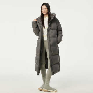 坦博尔 加厚云朵泡芙羽绒服长款高充绒 680+蓬 灰