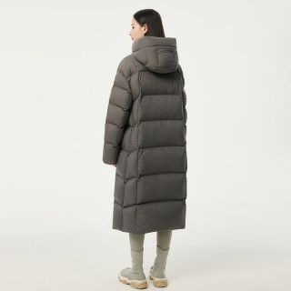 坦博尔 加厚云朵泡芙羽绒服长款高充绒 680+蓬 乌鹊灰