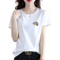 qwqh轻奢女装品牌夏季冰丝t恤女短袖2024韩版宽松显瘦百搭上衣潮 白色-小标【双标】 M码 99-110斤