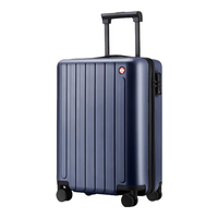 十字勋章瑞士行李箱大容量拉杆旅行箱男女小型登机箱出差超轻万向轮 海洋蓝 拉链 大容量拉杆箱 24英寸 5-7天出行