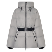 MO&Co.【active系列】羽绒服2025冬云糯感附腰带防风90绒MBE4EIN051 灰白色 L /170