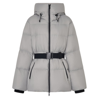 MO&Co.【active系列】羽绒服2025冬云糯感附腰带防风90绒MBE4EIN051 灰白色 S /160