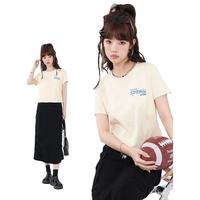 WARRIOR 回力 女士纯棉运动风短袖