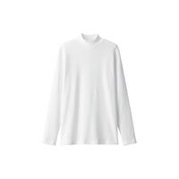 無印良品 MUJI 無印良品 女式 弹力罗纹织半高领T恤长袖打底衫女内搭秋冬