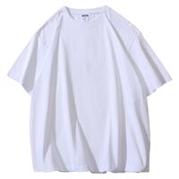 260g纯棉短袖t恤男装夏季宽松大码纯色打底衫潮流潮牌半袖体恤潮