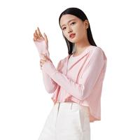 Beneunder 蕉下 凉感防晒衣女士防紫外线夏季冰丝凉感披肩防晒服连帽 冰雾粉 M