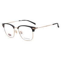 李维斯(Levi's)眼镜框近视眼镜架LV7147/1UV+依视路钻晶膜岩1.60镜片 1UV磨砂黑/玫瑰金