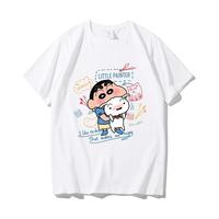 幕后英雄蜡笔小新t恤韩版宽松纯棉短袖潮卡通动漫装 白色 L(165-175CM.60-70KG) L(165-175CM.55-65KG)