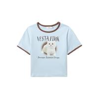 it vesta pink女装合身短款短袖T恤2024夏季青春活力638AM