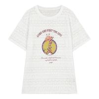 【泰兰德度假系列】24年夏款蕾丝镂空短袖T恤女百搭显瘦上衣