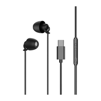 标森耳机有线入耳式asmr睡眠耳机type-c游戏降噪适用苹果华为OPPO小米vivo平板电脑耳麦 【深空黑】舒适不压耳-type-c