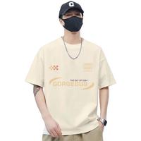 PINBALL真维斯集团PINBALL美式短袖T恤男款夏季潮牌基础款宽松休闲半袖男 【纯棉】杏色冠军 2XL