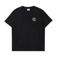 杰克·琼斯(JACK&JONES)男装夏季简约潮流多巴胺T恤字母印花纯棉短袖T恤男 E40 黑色 180/100A/L