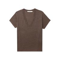 IT IRO女装深V领短袖T恤休闲日常款基础纯色内搭打底RODEOXXM