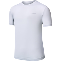 鸿星尔克短袖男士夏季清爽休闲跑步冰感透气冰丝速干衣T恤运动上衣t恤男 云灰色-冰感2080 XL XL (170-175cm/130-140斤)